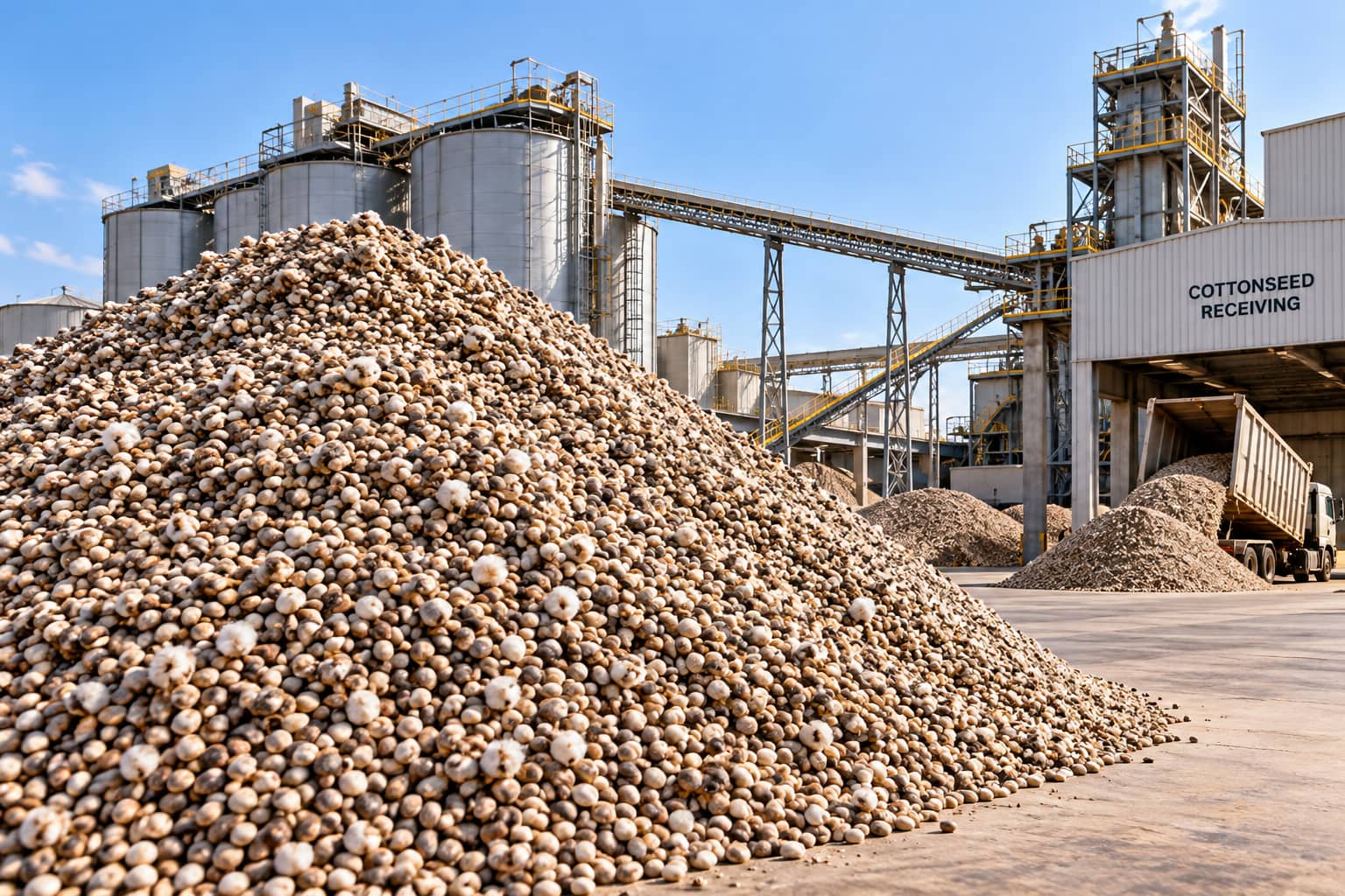 Cotton seed receiving