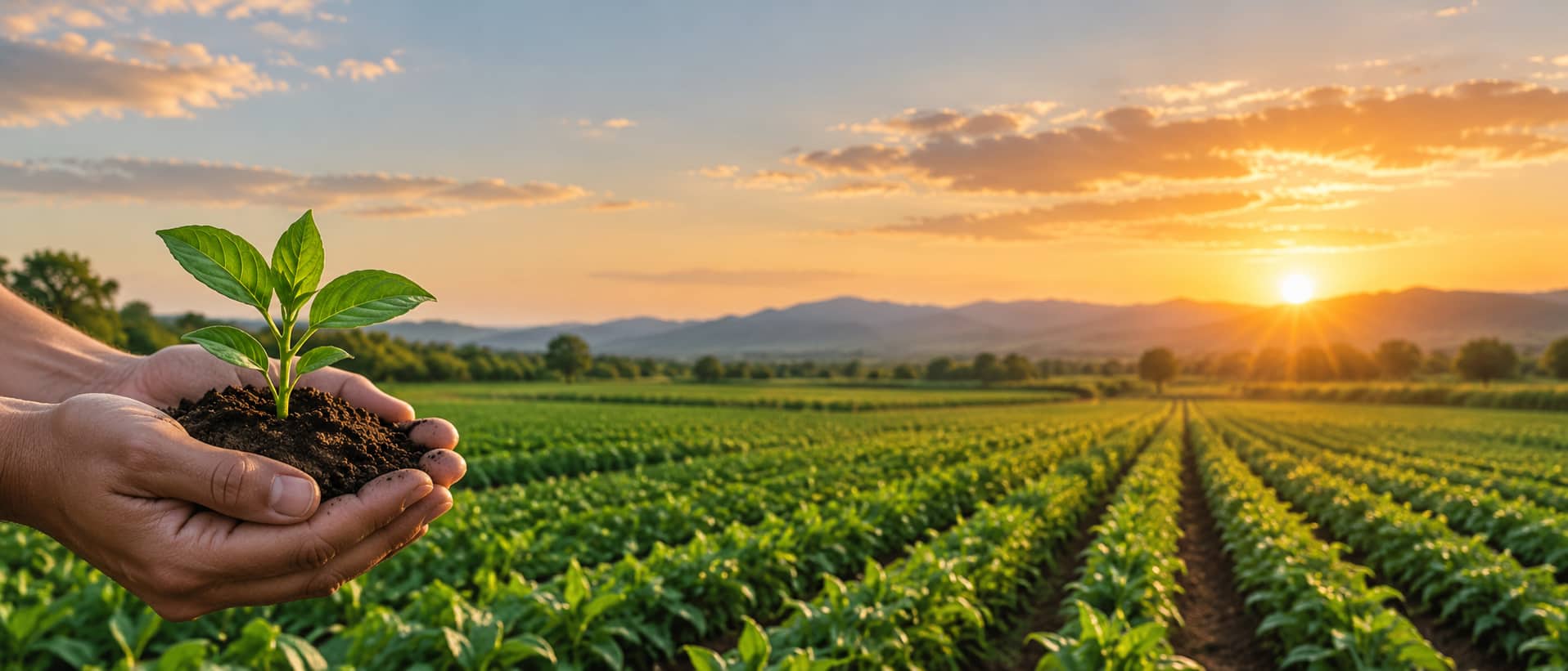 Agricultural fields representing a prosperous tomorrow